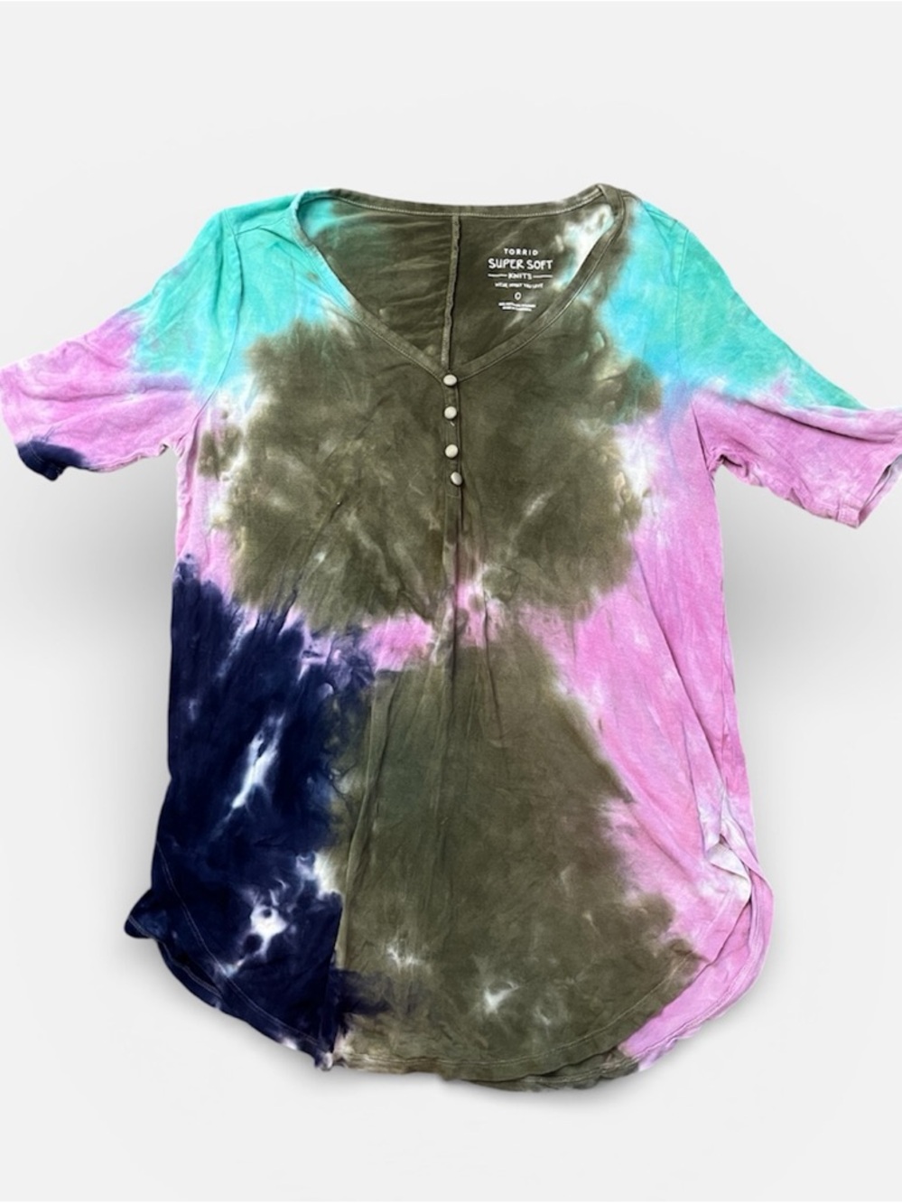 Torrid super soft tie dye tunic top size 0 Large